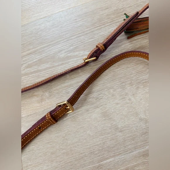 Dooney & Bourke Florentine Leather Crossbody Shoulder Bag Tan Brown Vacchetta - Picture 10 of 14